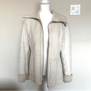 JONES NEW YORK Faux fur zip up jacket